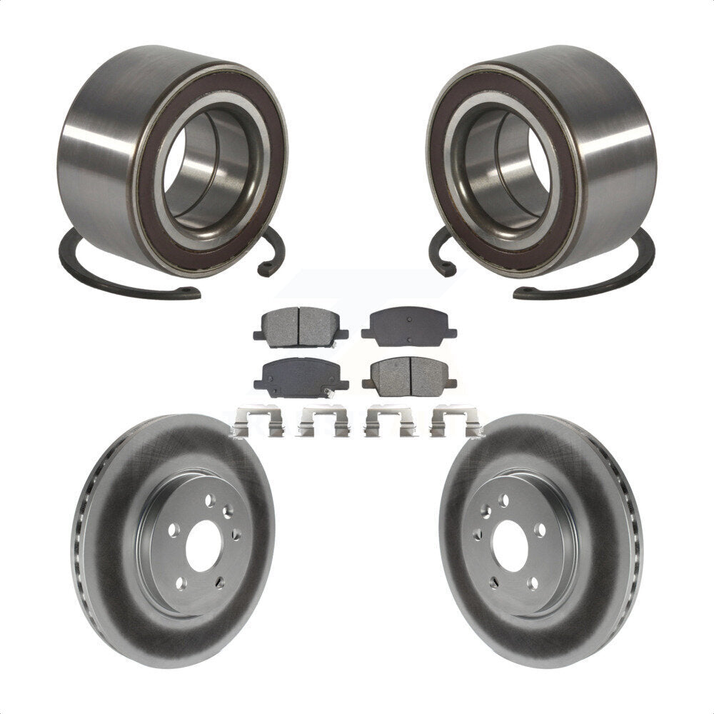 Front Wheel Bearing Coated Disc Brake Rotors And Pads Kit For Buick Encore Chevrolet Trax KBB-129230