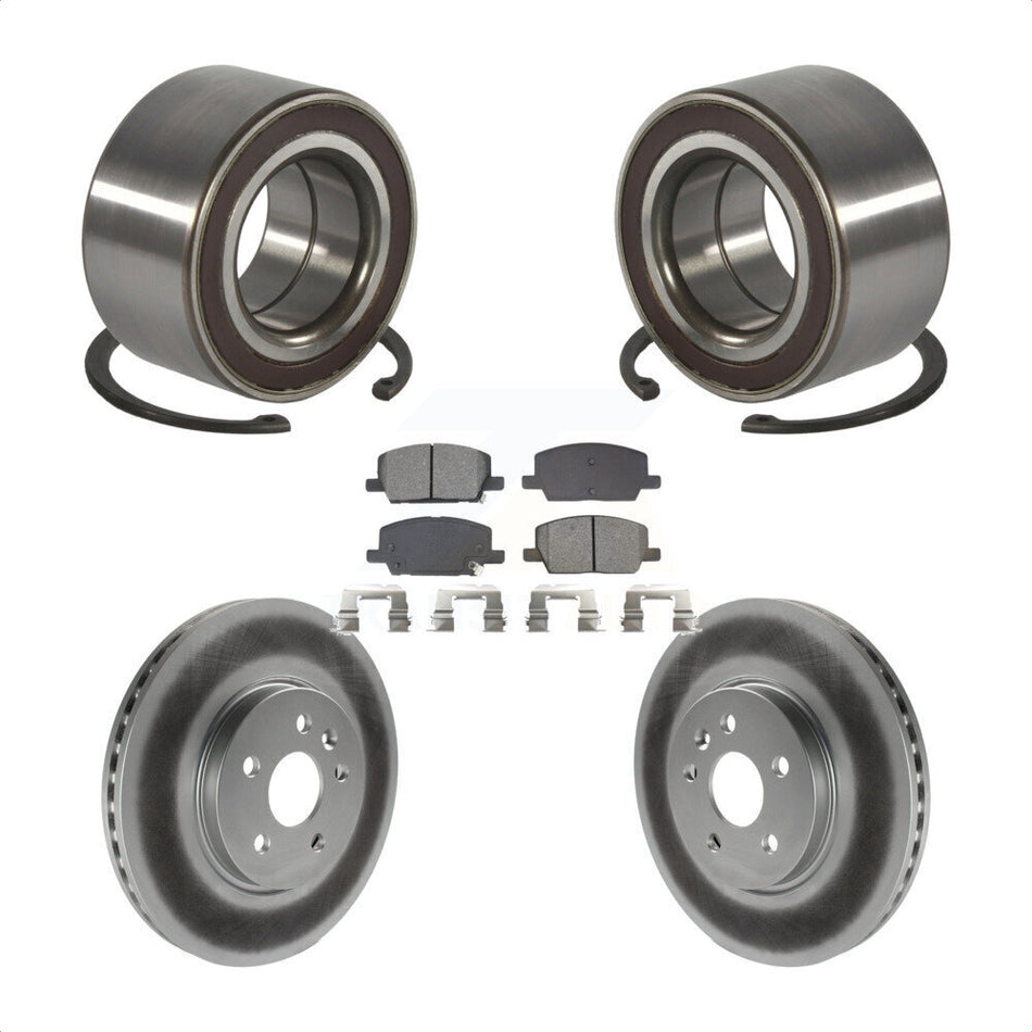 Front Wheel Bearing Coated Disc Brake Rotors And Pads Kit For Buick Encore Chevrolet Trax KBB-129230