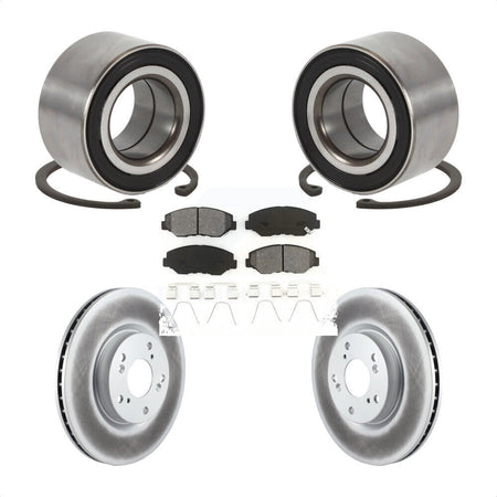 Front Wheel Bearing Coated Disc Brake Rotors And Pads Kit For Honda Civic Acura ILX KBB-129233