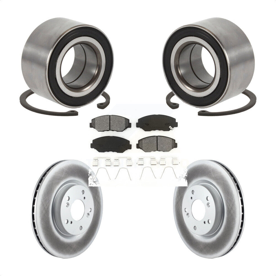 Front Wheel Bearing Coated Disc Brake Rotors And Pads Kit For Honda Civic Acura ILX KBB-129233