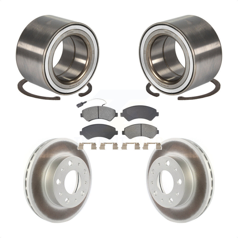 Front Wheel Bearing Coated Disc Brake Rotor And Pads Kit For Ram ProMaster 2500 3500 1500 KBB-129236