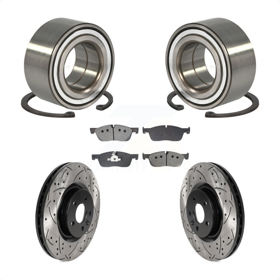 Front Bearing Drill Slot Brake Rotor Pads Kit For Land Rover Discovery Sport Range Evoque KBB-129283