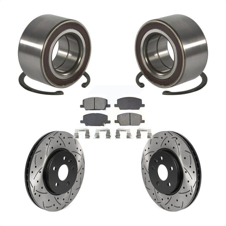 Front Wheel Bearing Coated Drill Slot Brake Rotor Pad Kit For Buick Encore Chevrolet Trax KBB-129289