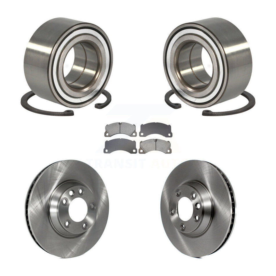 Front Wheel Bearing Disc Brake Rotors And Semi-Metallic Pads Kit For Porsche Cayenne KBB-129322