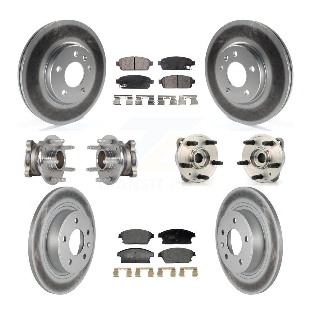 Front Rear Hub Bearing Coat Brake Rotor Pads Kit (10Pc) For Chevrolet Cruze DIESEL engine KBB-129352