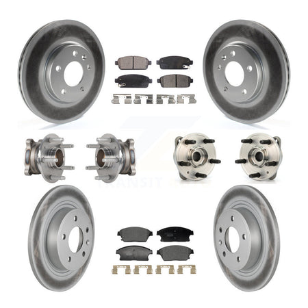 Front Rear Hub Bearing Coat Brake Rotor Pads Kit (10Pc) For Chevrolet Cruze DIESEL engine KBB-129352