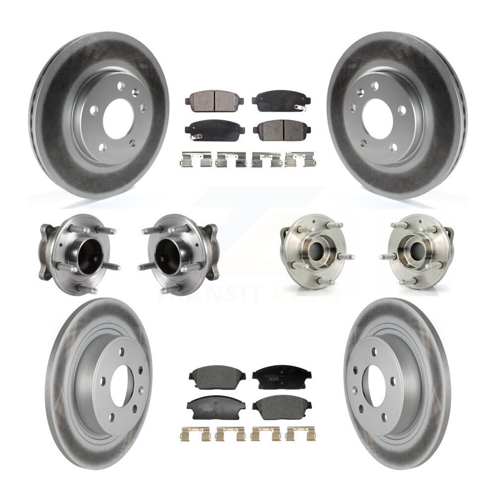 Front Rear Hub Bearing Coated Brake Rotor Pad Kit (10Pc) For Chevrolet Cruze Buick Verano KBB-129353
