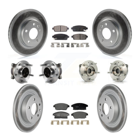 Front Rear Hub Bearing Coated Brake Rotor Pad Kit (10Pc) For Chevrolet Cruze Buick Verano KBB-129353