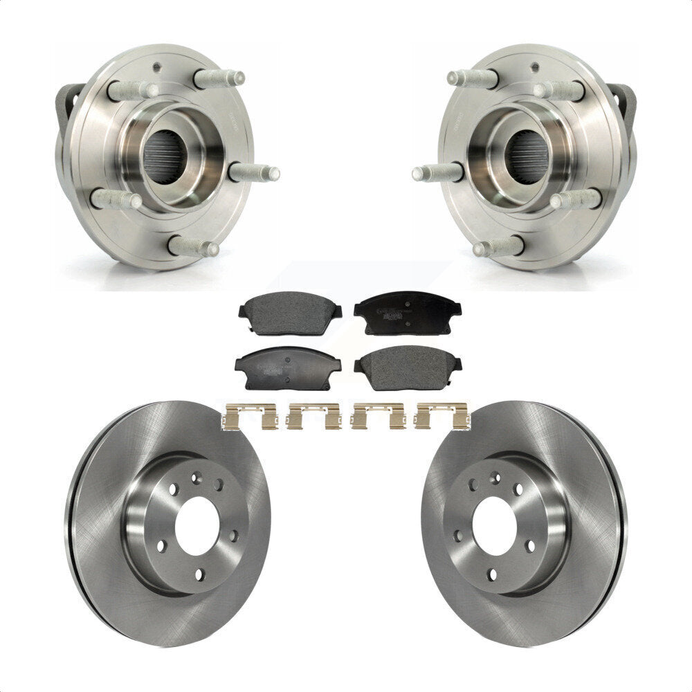 Front Hub Bearing Assembly Disc Brake Rotors And Ceramic Pads Kit For Cadillac ATS KBB-129363