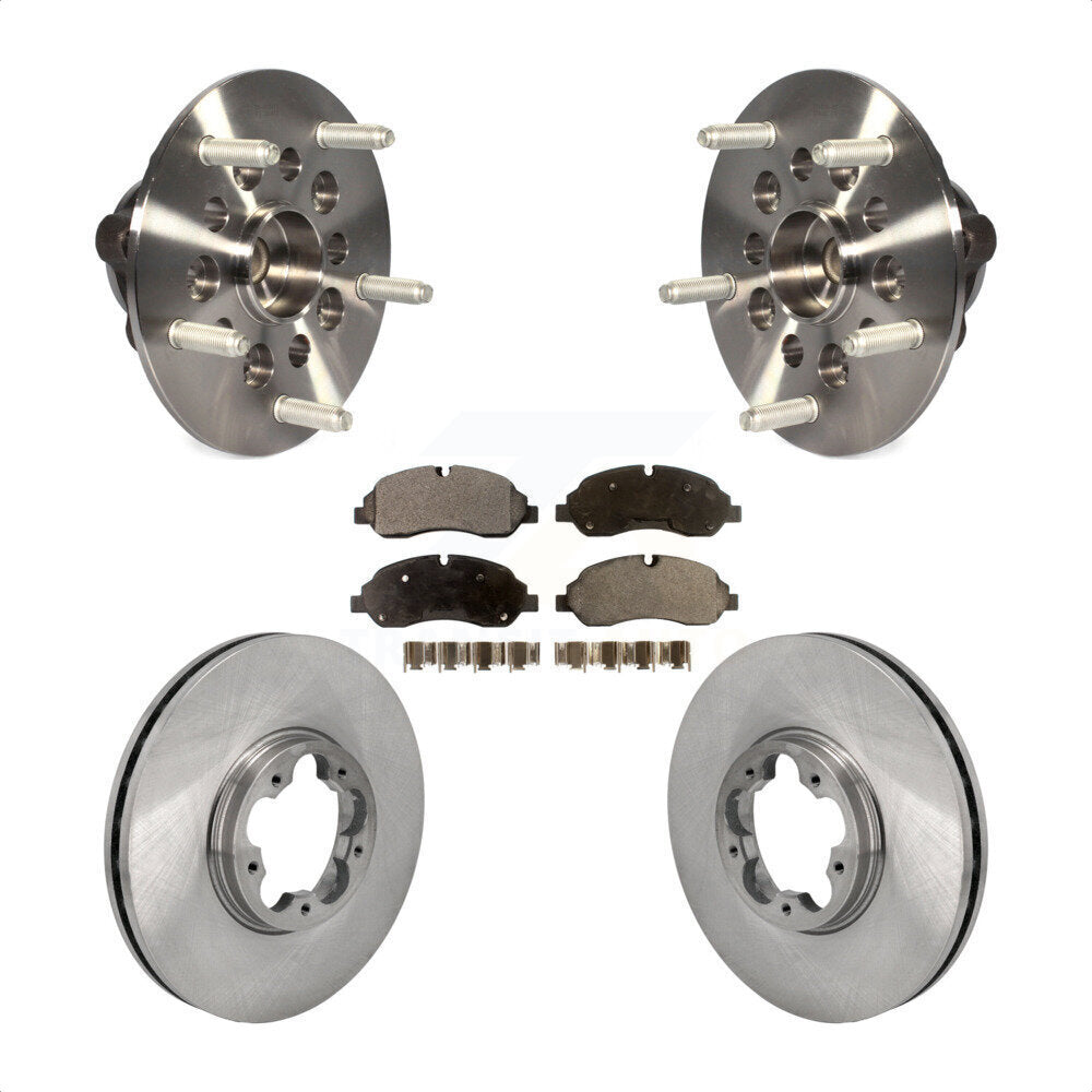 Front Hub Bearing Disc Brake Rotor & Pad Kit For Ford Transit-250 Transit-150 Transit-350 KBB-129369
