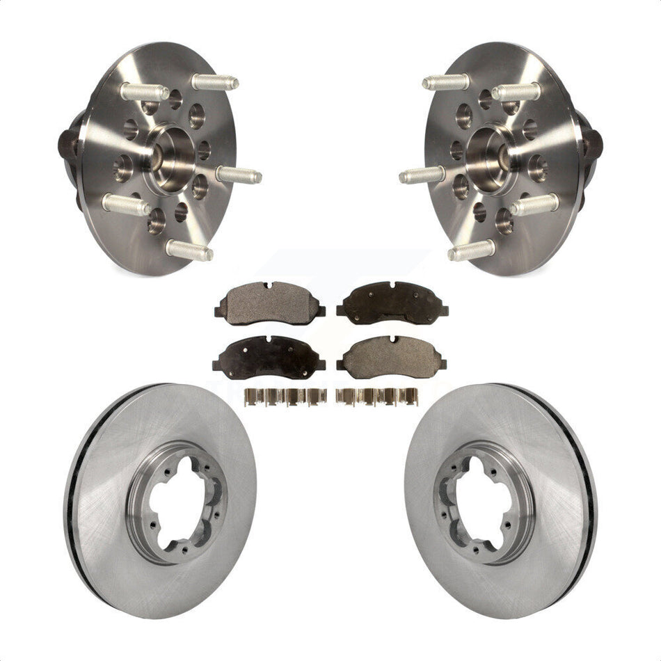 Front Hub Bearing Disc Brake Rotor & Pad Kit For Ford Transit-250 Transit-150 Transit-350 KBB-129369