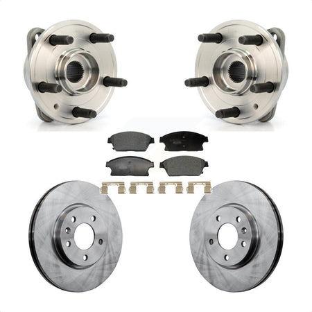 Front Hub Bearing Brake Rotor & Pad Kit For 14-15 Chevrolet Cruze With 15" Factory Wheels KBB-129373