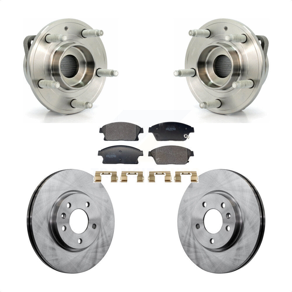 Front Hub Bearing Disc Brake Rotor Pads Kit For Chevrolet Cruze Buick Verano Orlando Volt KBB-129397