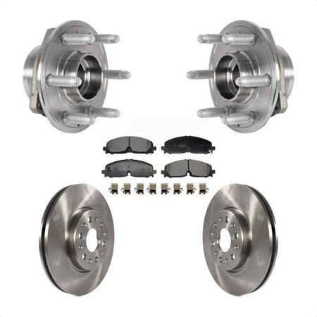 Front Hub Bearing Disc Brake Rotor Pad Kit For Chevrolet Traverse Blazer GMC Acadia Buick KBB-129403
