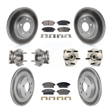 Front Rear Hub Bearing Coat Brake Rotor Pads Kit (10Pc) For Chevrolet Cruze DIESEL engine KBB-129406