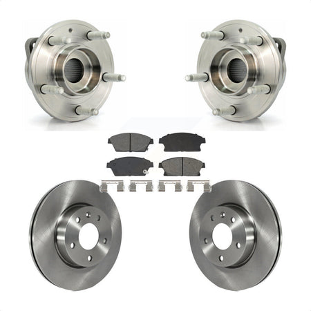 Front Hub Bearing Assembly Disc Brake Rotors And Semi-Metallic Pads Kit For Cadillac ATS KBB-129437
