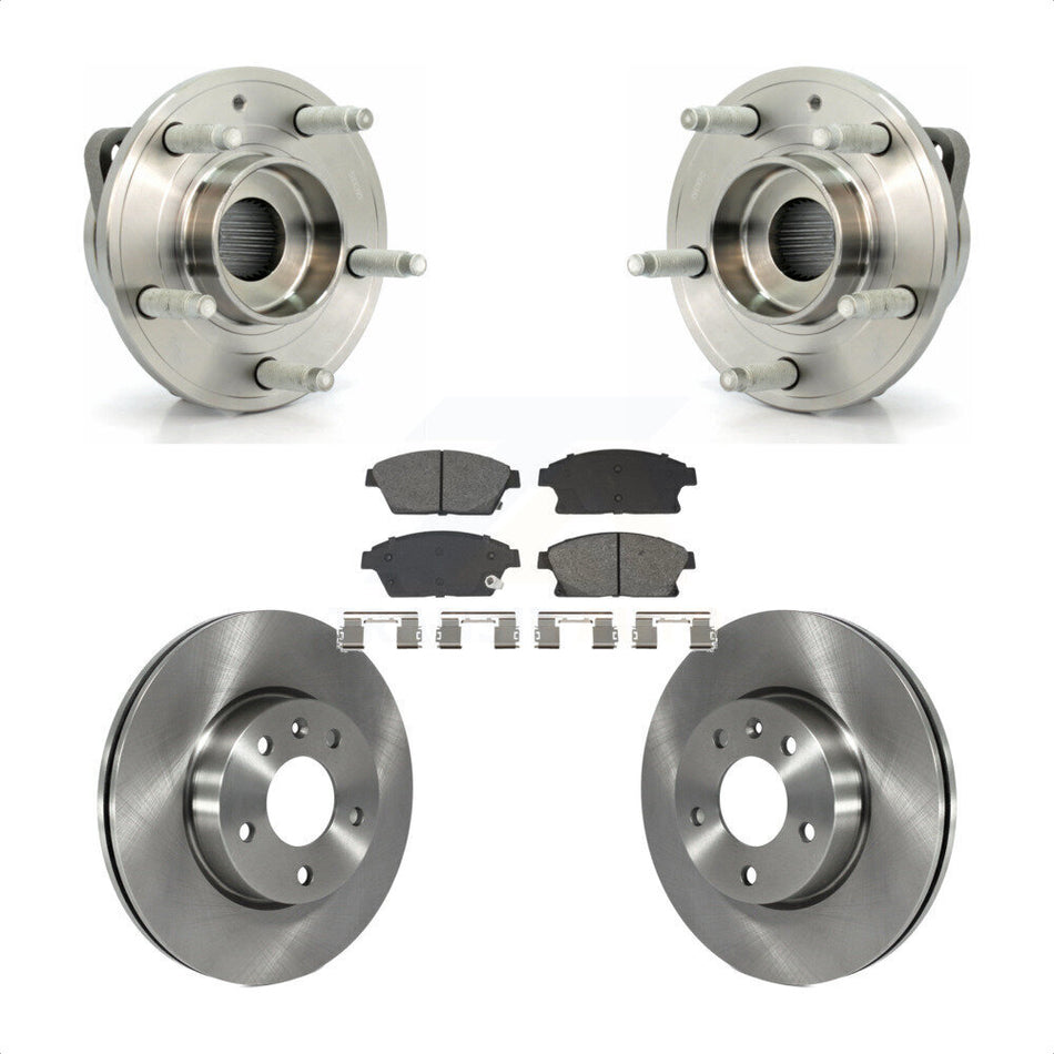 Front Hub Bearing Assembly Disc Brake Rotors And Semi-Metallic Pads Kit For Cadillac ATS KBB-129437