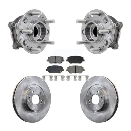 Front Hub Bearing Assembly Disc Brake Rotors And Pads Kit For 2019-2020 Hyundai Santa Fe KBB-129438