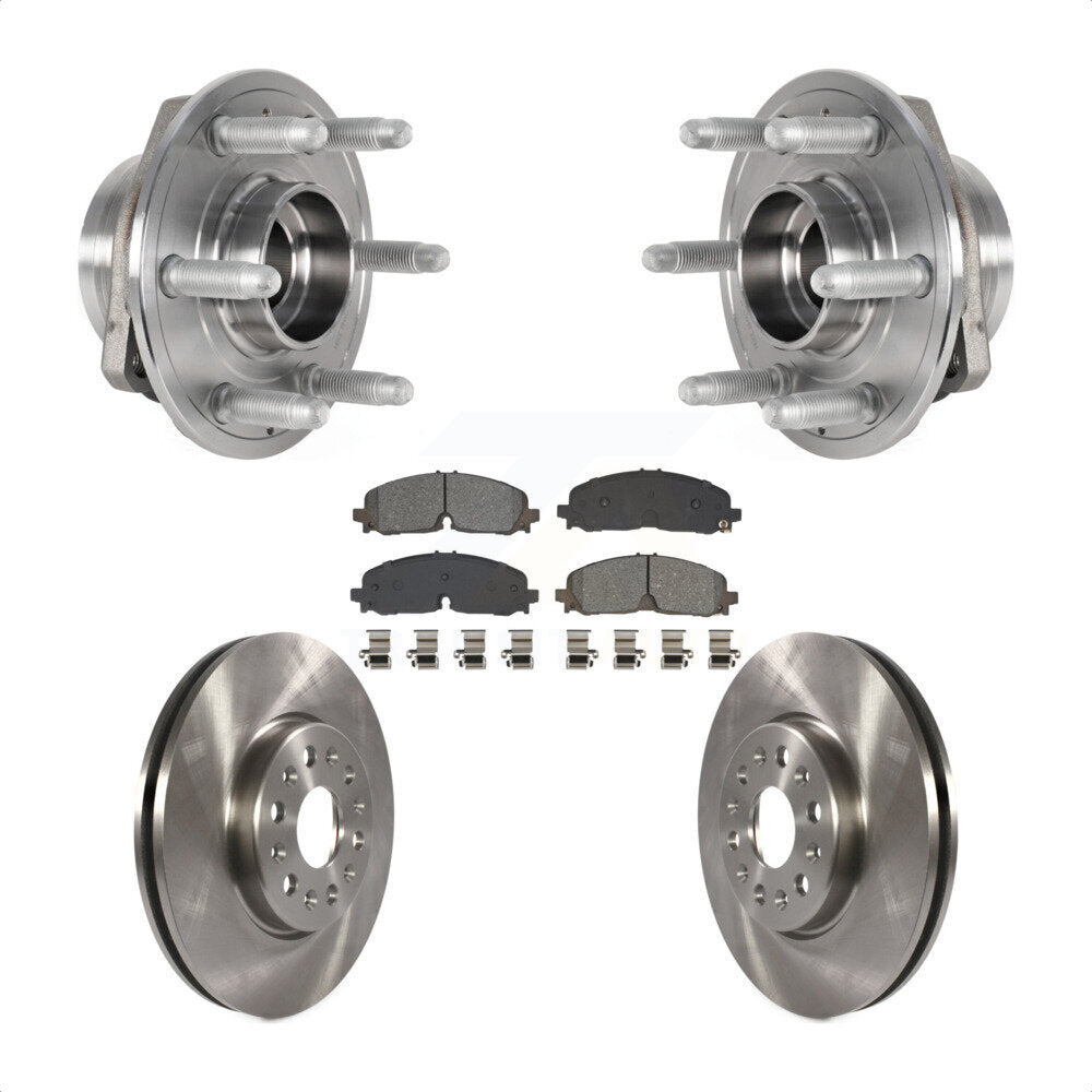 Front Hub Bearing Disc Brake Rotor Pad Kit For Chevrolet Traverse Blazer GMC Acadia Buick KBB-129439