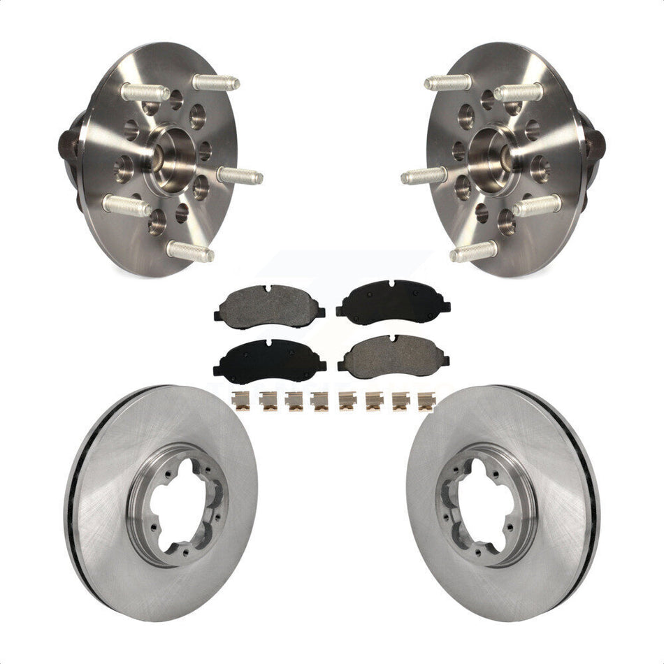 Front Hub Bearing Disc Brake Rotor & Pad Kit For Ford Transit-250 Transit-150 Transit-350 KBB-129445