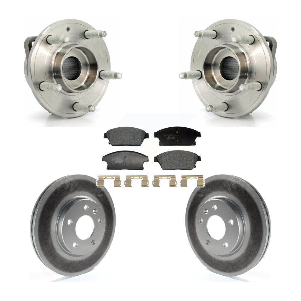 Front Hub Bearing Coat Brake Rotor Pads Kit For Chevrolet Cruze Buick Verano Orlando Volt KBB-129456