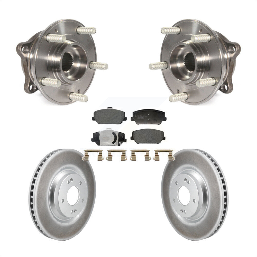 Front Hub Bearing Assembly Coated Disc Brake Rotors And Pads Kit For Hyundai Veloster N KBB-129461