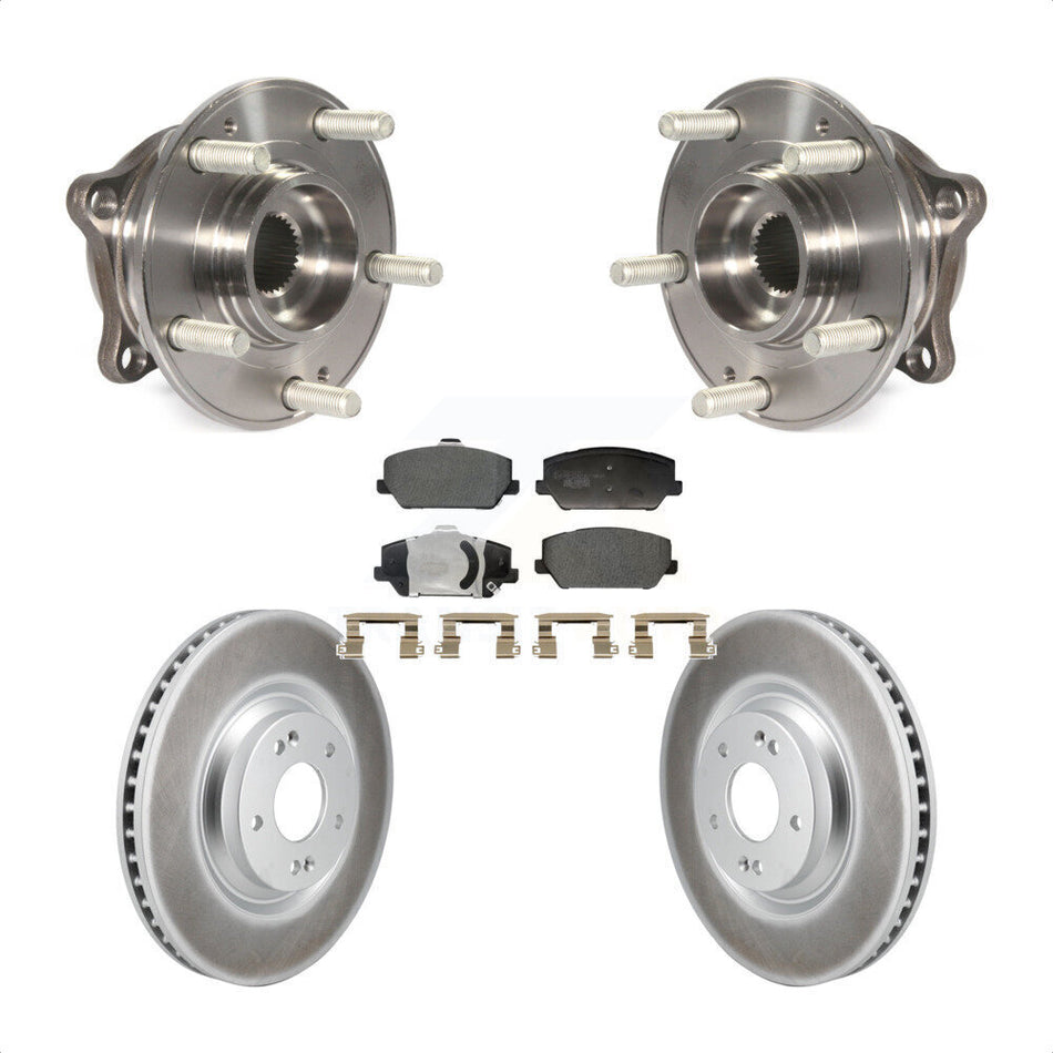 Front Hub Bearing Assembly Coated Disc Brake Rotors And Pads Kit For Hyundai Veloster N KBB-129461