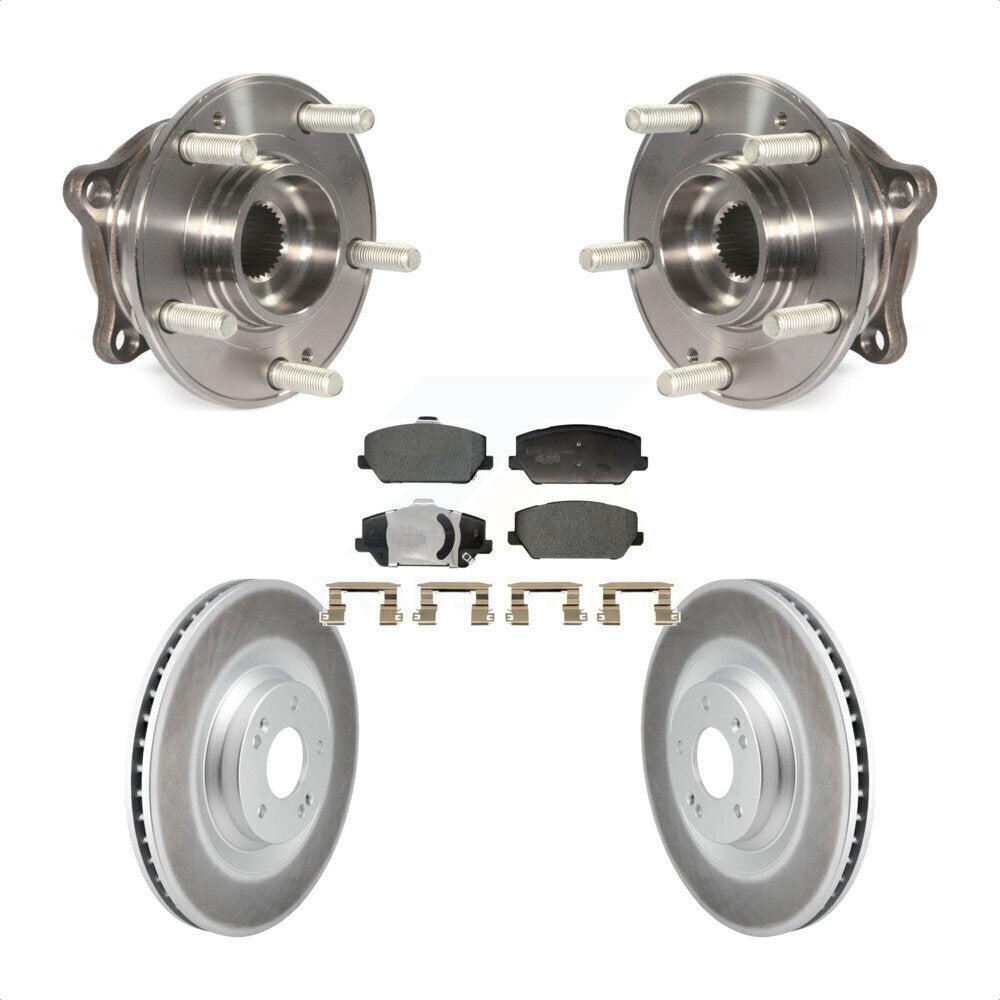Front Hub Bearing Assembly Coated Disc Brake Rotors And Pads Kit For Hyundai Veloster N KBB-129462