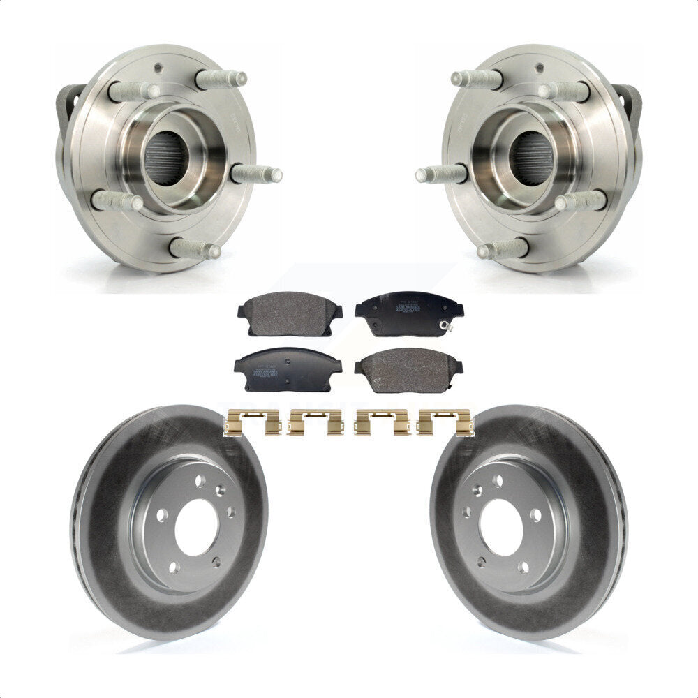 Front Hub Bearing Coat Brake Rotor Pads Kit For Chevrolet Cruze Buick Verano Orlando Volt KBB-129474