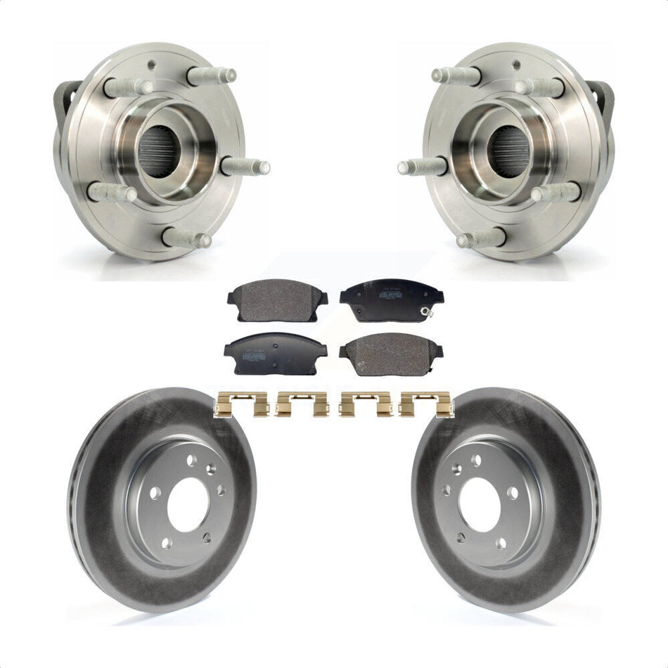 Front Hub Bearing Coat Brake Rotor Pads Kit For Chevrolet Cruze Buick Verano Orlando Volt KBB-129474
