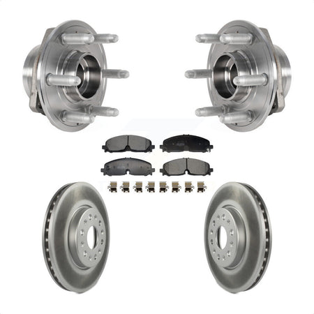 Front Hub Bearing Coat Brake Rotor Pad Kit For Chevrolet Traverse Blazer GMC Acadia Buick KBB-129486