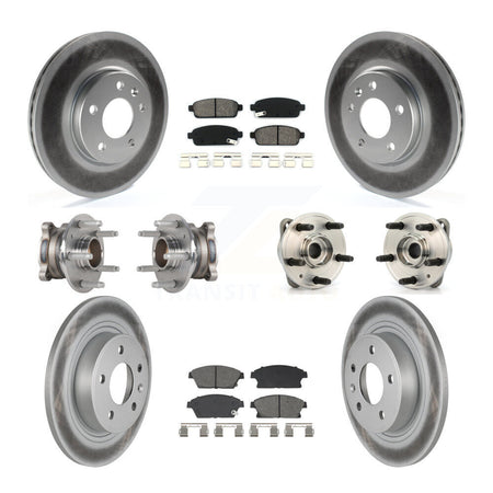 Front Rear Hub Bearing Coat Brake Rotor Pads Kit (10Pc) For Chevrolet Cruze DIESEL engine KBB-129504