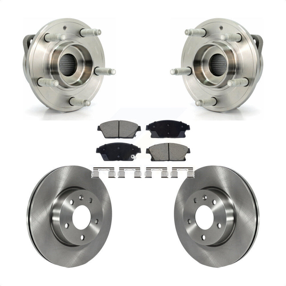 Front Hub Bearing Assembly Disc Brake Rotors And Ceramic Pads Kit For Cadillac ATS KBB-129506
