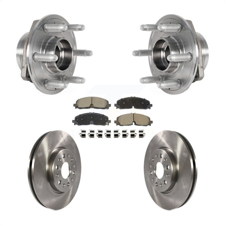 Front Hub Bearing Disc Brake Rotor Pad Kit For Chevrolet Traverse Blazer GMC Acadia Buick KBB-129507