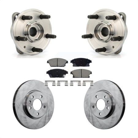 Front Hub Bearing Brake Rotor & Pad Kit For 14-15 Chevrolet Cruze With 15" Factory Wheels KBB-129513