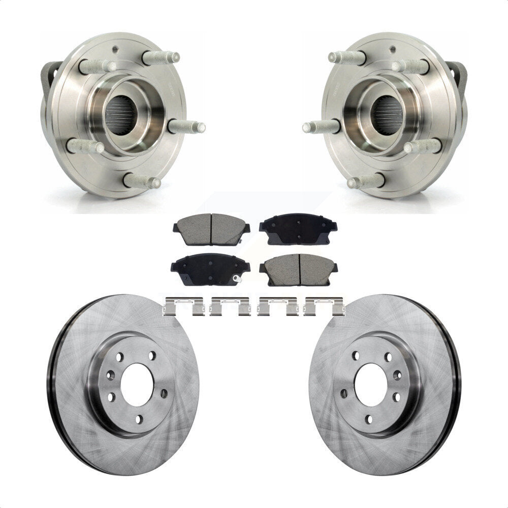 Front Hub Bearing Disc Brake Rotor Pads Kit For Chevrolet Cruze Buick Verano Orlando Volt KBB-129514