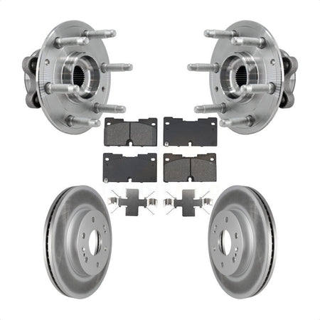 Front Hub Bearing Coat Brake Rotor Pads Kit For Chevrolet GMC Silverado 1500 Sierra Yukon KBB-129555