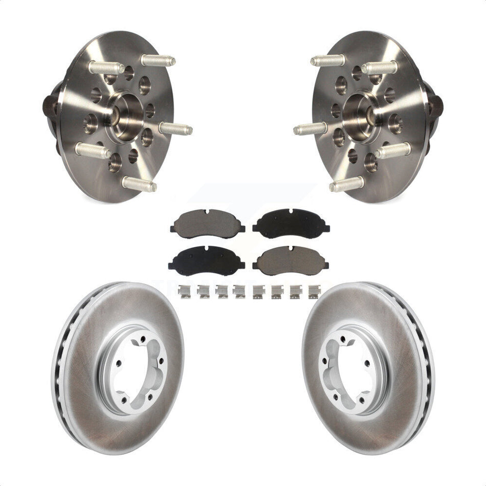 Front Hub Bearing Coated Brake Rotor Pad Kit For Ford Transit-250 Transit-150 Transit-350 KBB-129562