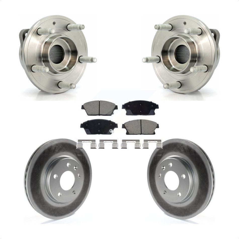 Front Hub Bearing Coat Brake Rotor Pads Kit For Chevrolet Cruze Buick Verano Orlando Volt KBB-129568
