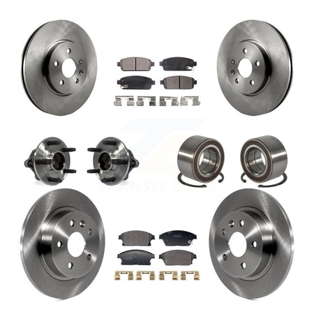 Front Rear Hub Bearing Brake Rotor And Pad Kit (10Pc) For Chevrolet Trax Buick Encore FWD KBB-129583