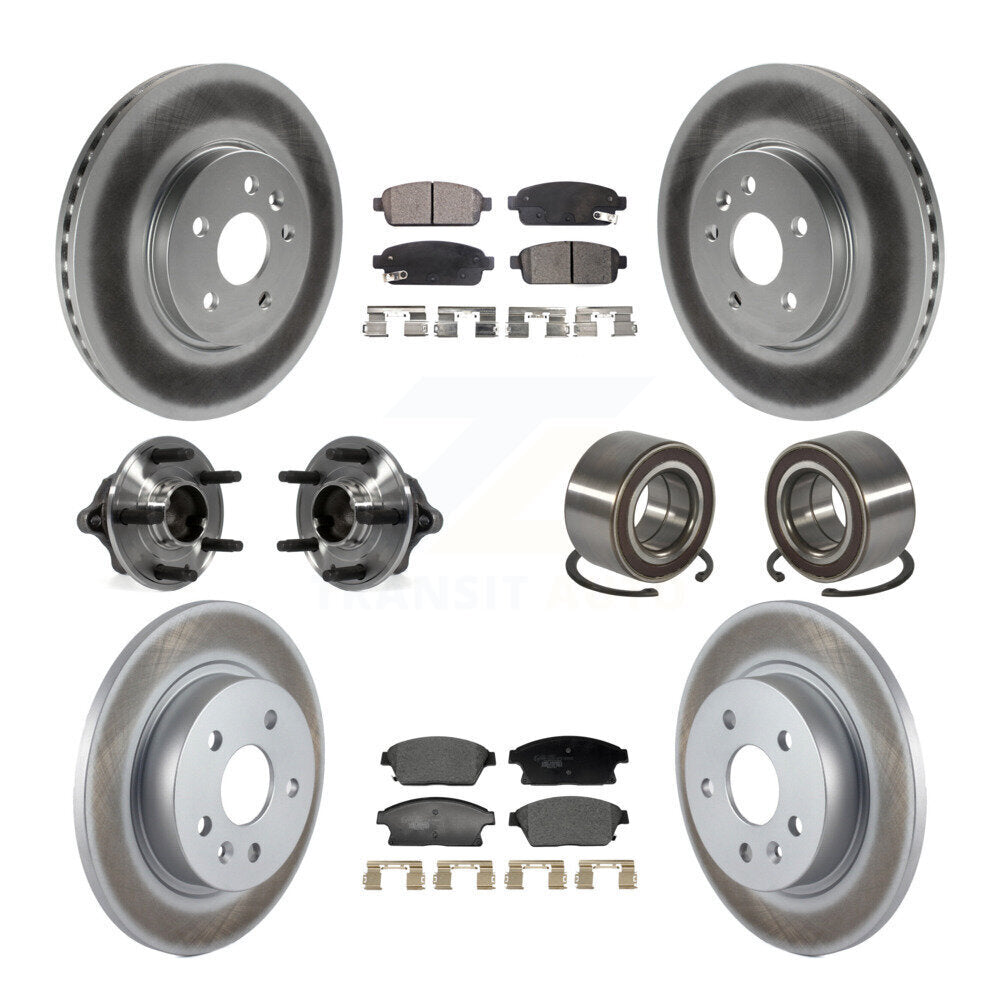 Front Rear Hub Bearing Coated Brake Rotor Pads Kit (10Pc) For Chevrolet Trax Buick Encore KBB-129585