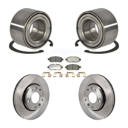 Front Wheel Bearing Disc Brake Rotor Pad Kit For Nissan Kicks SV SR with rear brakes KBB-129599