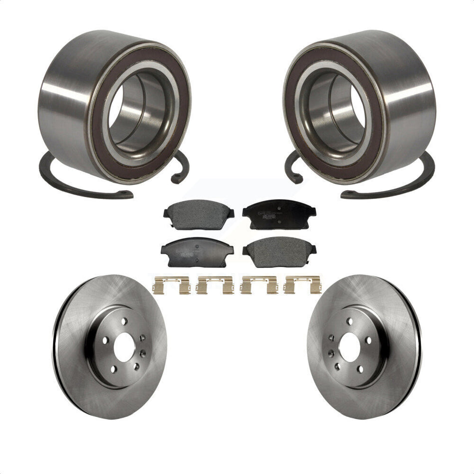 Front Wheel Bearing Disc Brake Rotor & Pads Kit For 2013-2017 Chevrolet Trax Buick Encore KBB-129602
