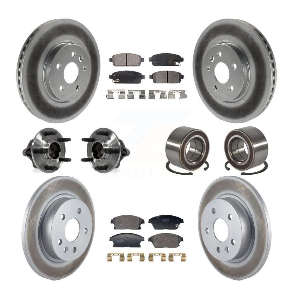 Front Rear Hub Bearing Coated Brake Rotor Pads Kit (10Pc) For Chevrolet Trax Buick Encore KBB-129605