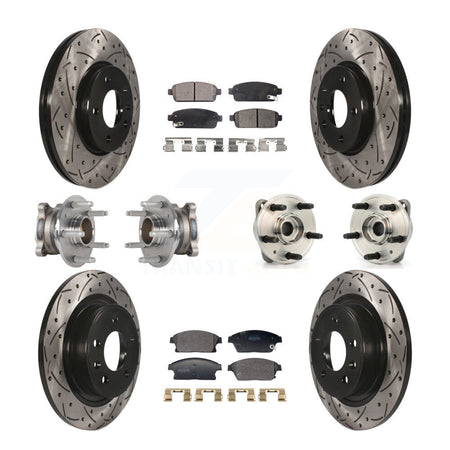 Front Rear Hub Bearing Coat Brake Rotor Pads Kit (10Pc) For Chevrolet Cruze DIESEL engine KBB-129609