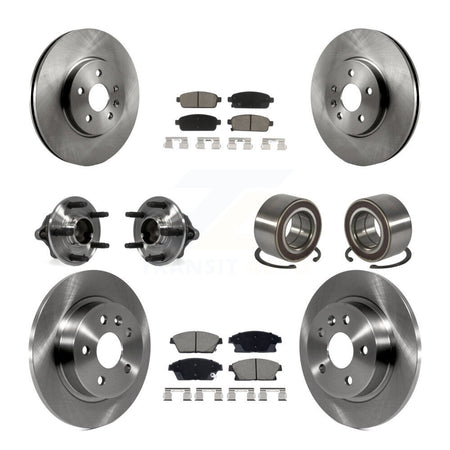 Front Rear Hub Bearing Brake Rotor And Pad Kit (10Pc) For Chevrolet Trax Buick Encore FWD KBB-129616