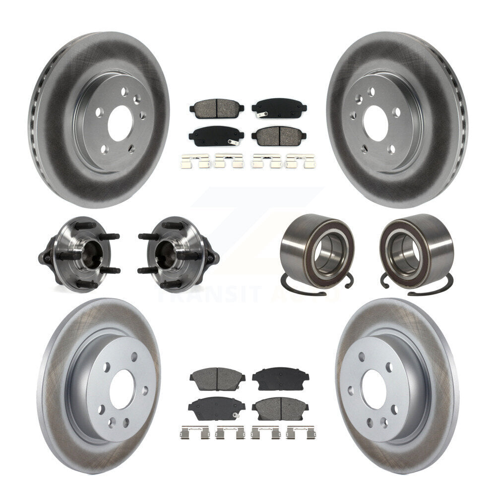 Front Rear Hub Bearing Coated Brake Rotor Pads Kit (10Pc) For Chevrolet Trax Buick Encore KBB-129620