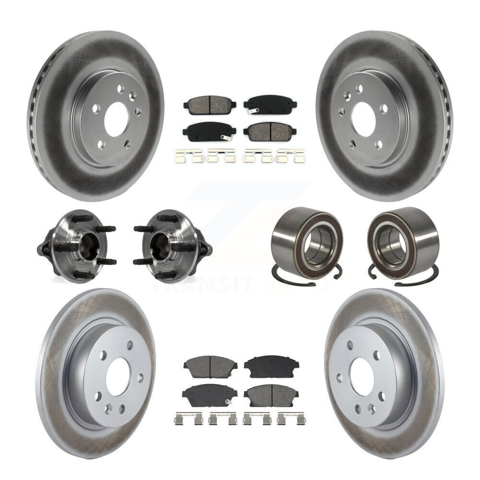 Front Rear Hub Bearing Coated Brake Rotor Pads Kit (10Pc) For Chevrolet Trax Buick Encore KBB-129620