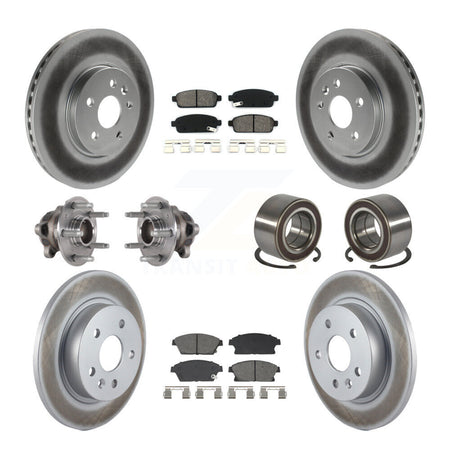 Front Rear Hub Bearing Coated Brake Rotor Pads Kit (10Pc) For Buick Encore Chevrolet Trax KBB-129621