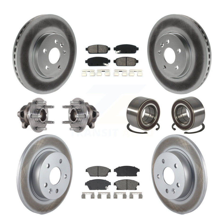Front Rear Hub Bearing Coated Brake Rotor Pads Kit (10Pc) For Buick Encore Chevrolet Trax KBB-129621